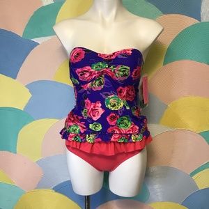 Betsey Johnson 2 piece swimsuit size S